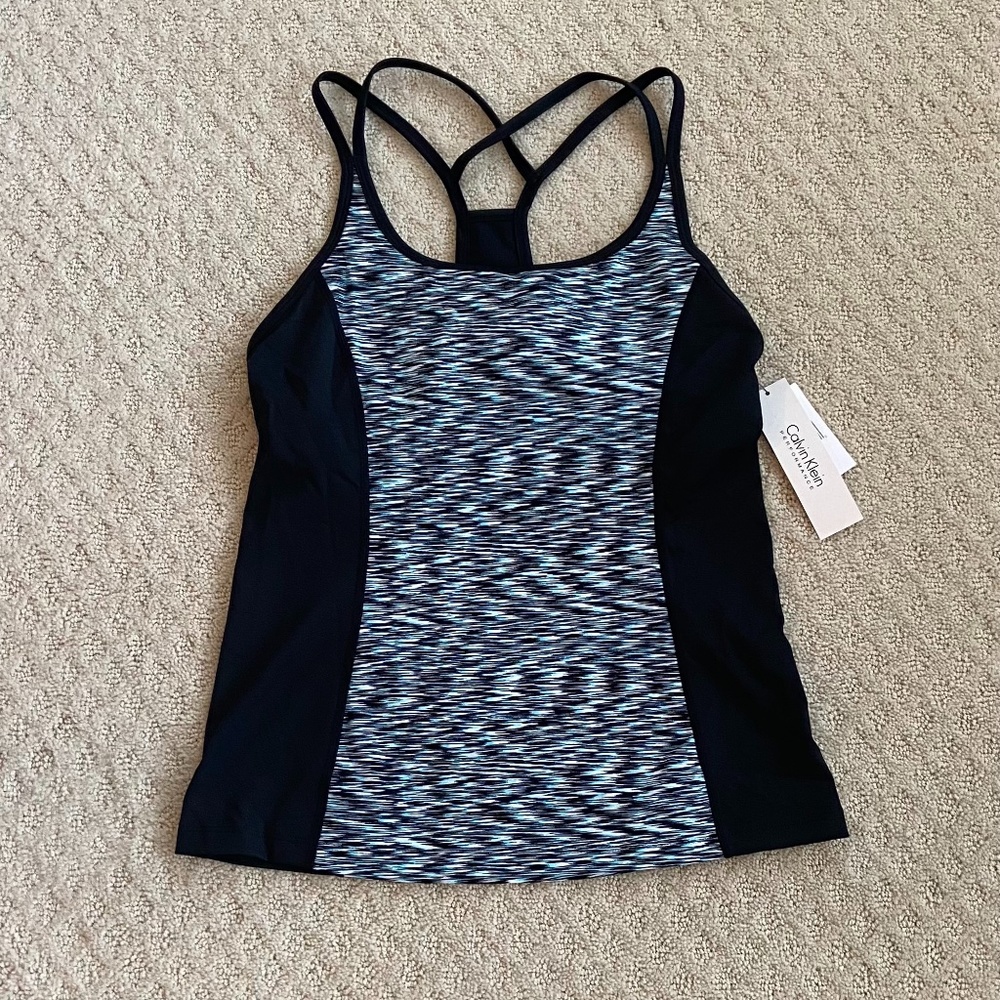 Calvin Klein Performance Racerback Top Size Small Yoga Gym Activewear Athleisure